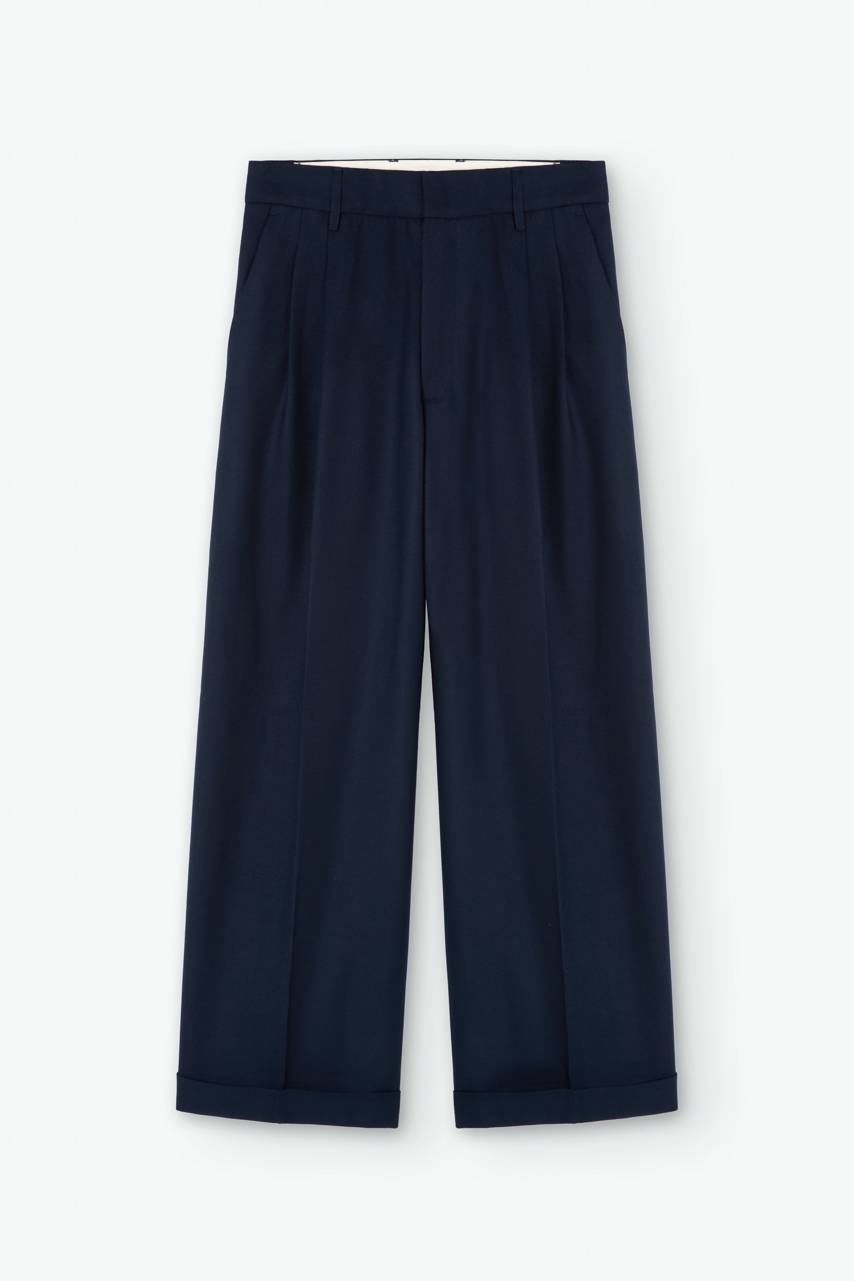 Pleated Flannel Pants