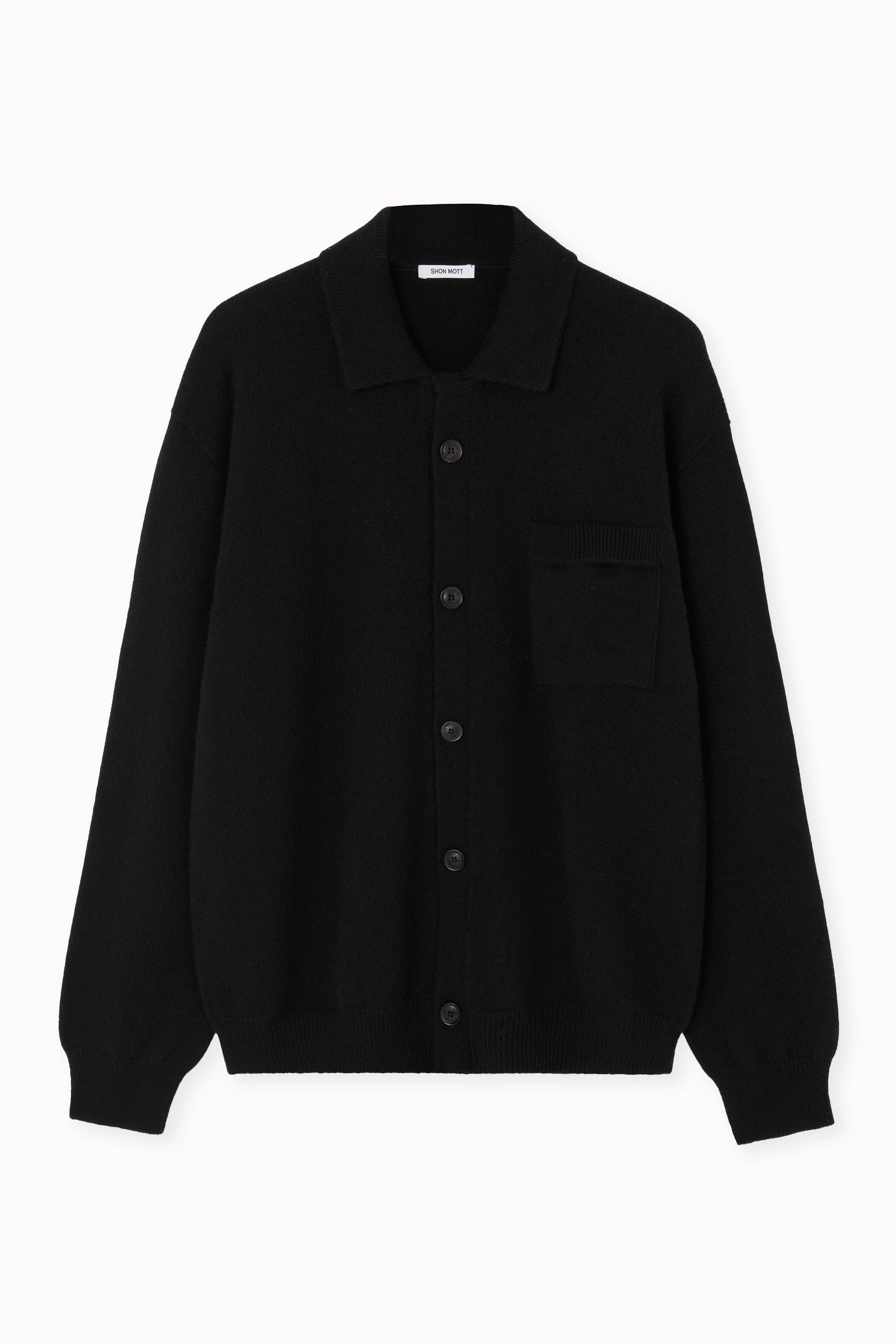 Light Cashmere Jacket with Polo Collar