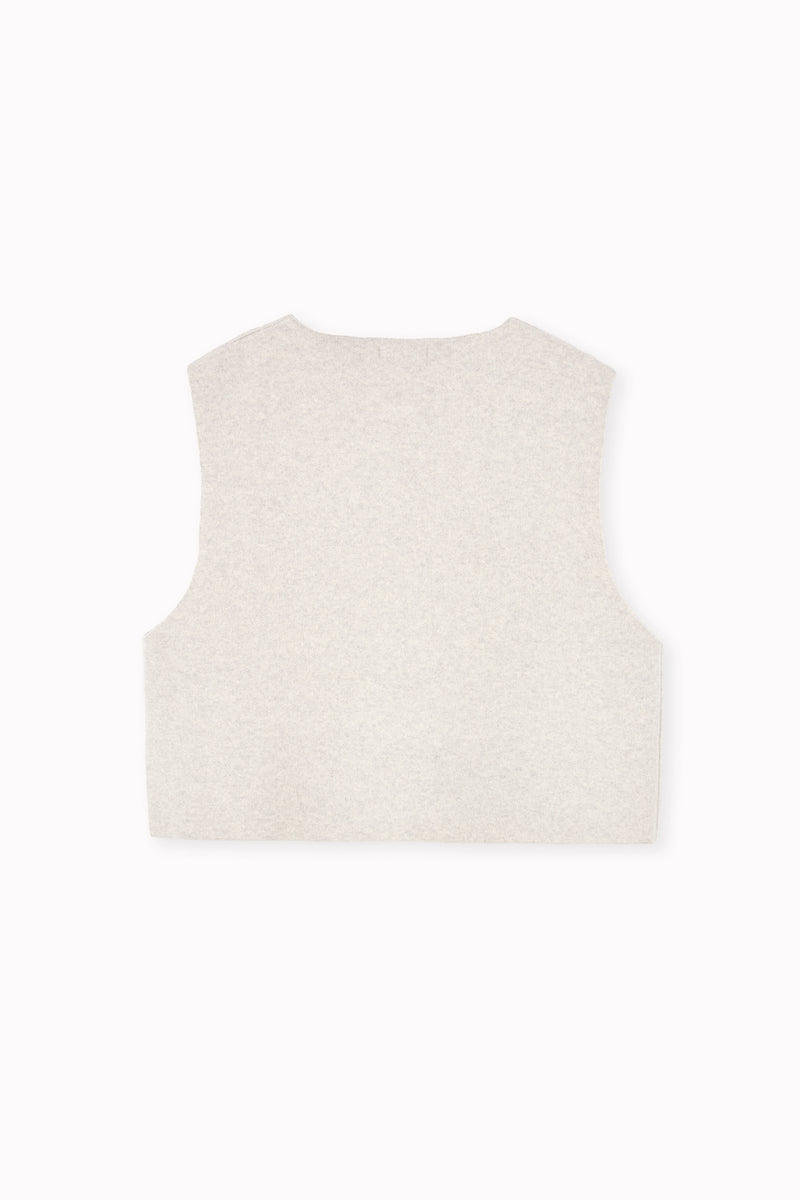 Chaleco de cashmere con cremallera