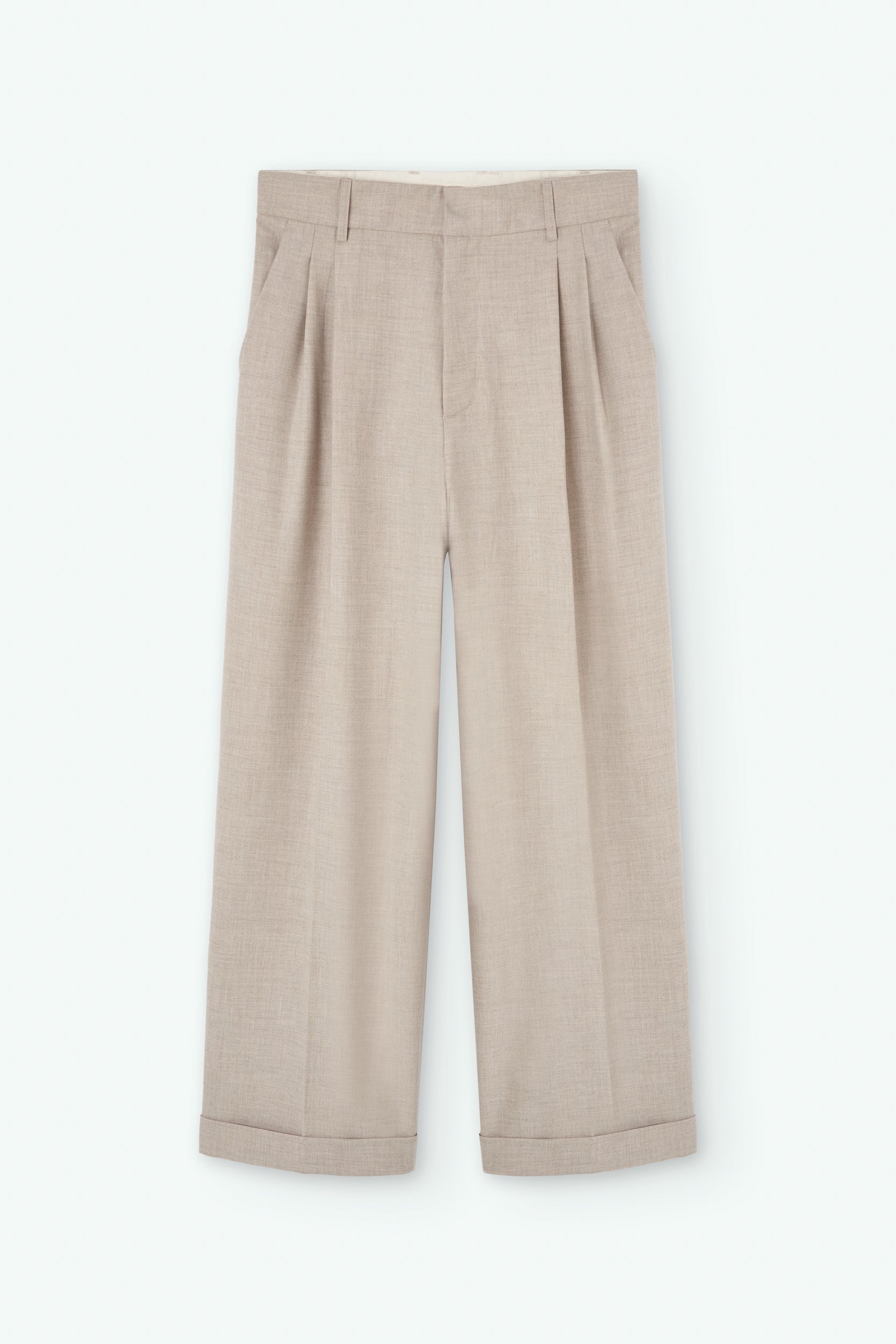 Pleated Flannel Pants