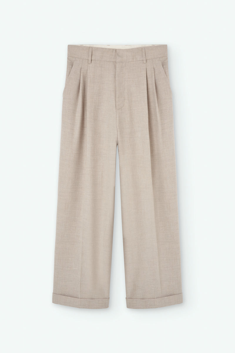Pantalón de franela con pinzas