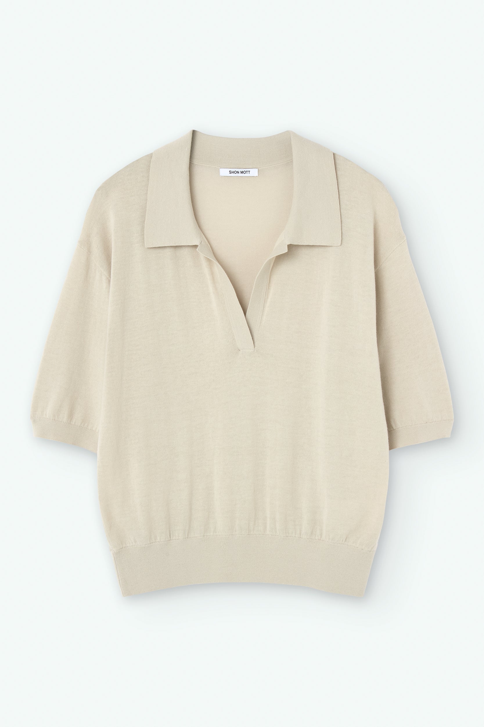 Oversized cotton polo shirt