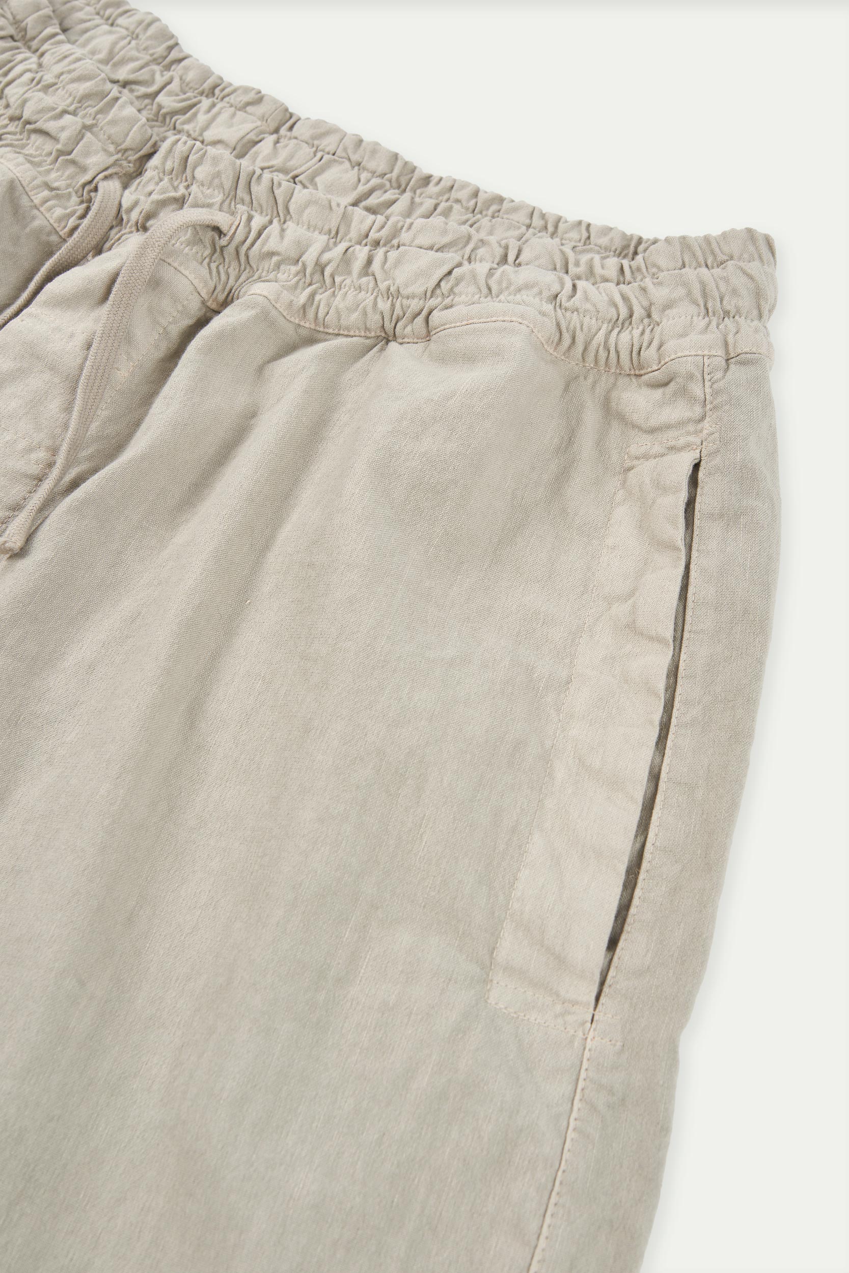 Shorts de algodón con lino