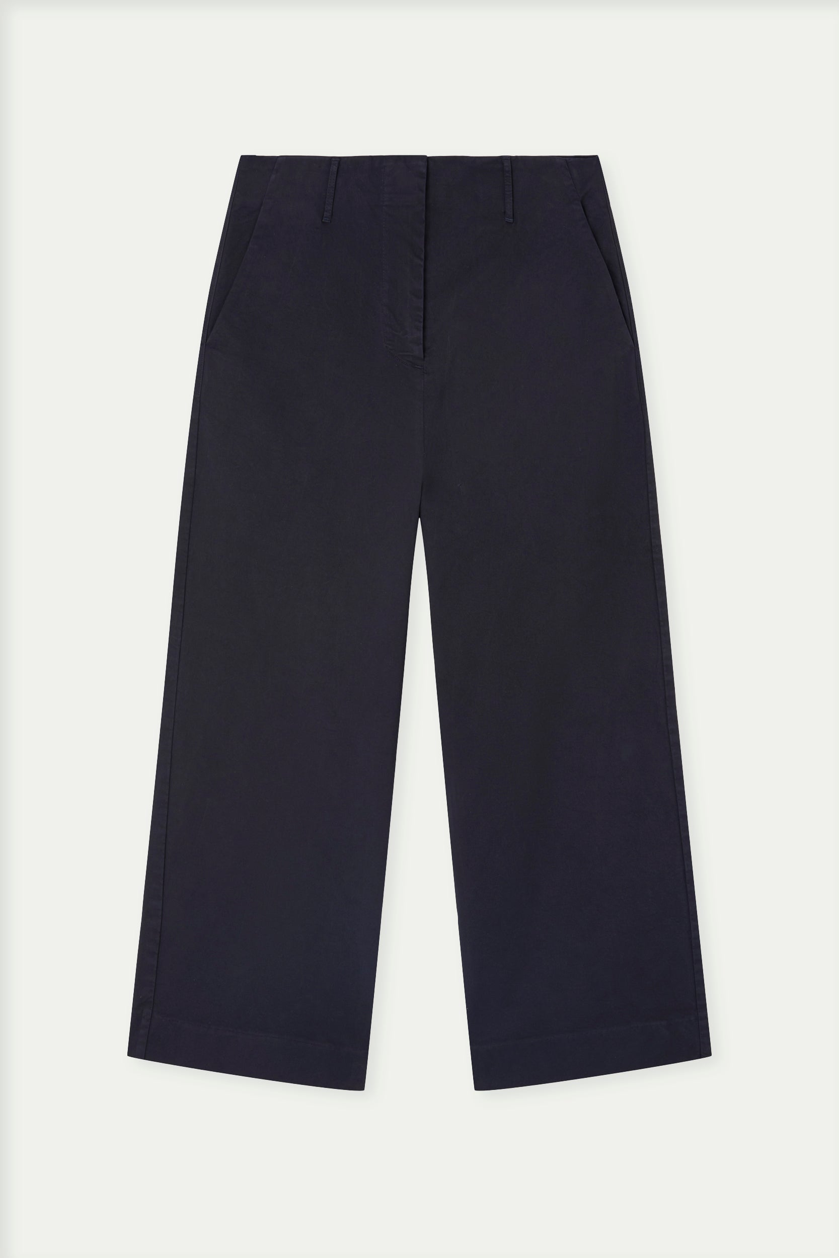 Straight leg cotton pants