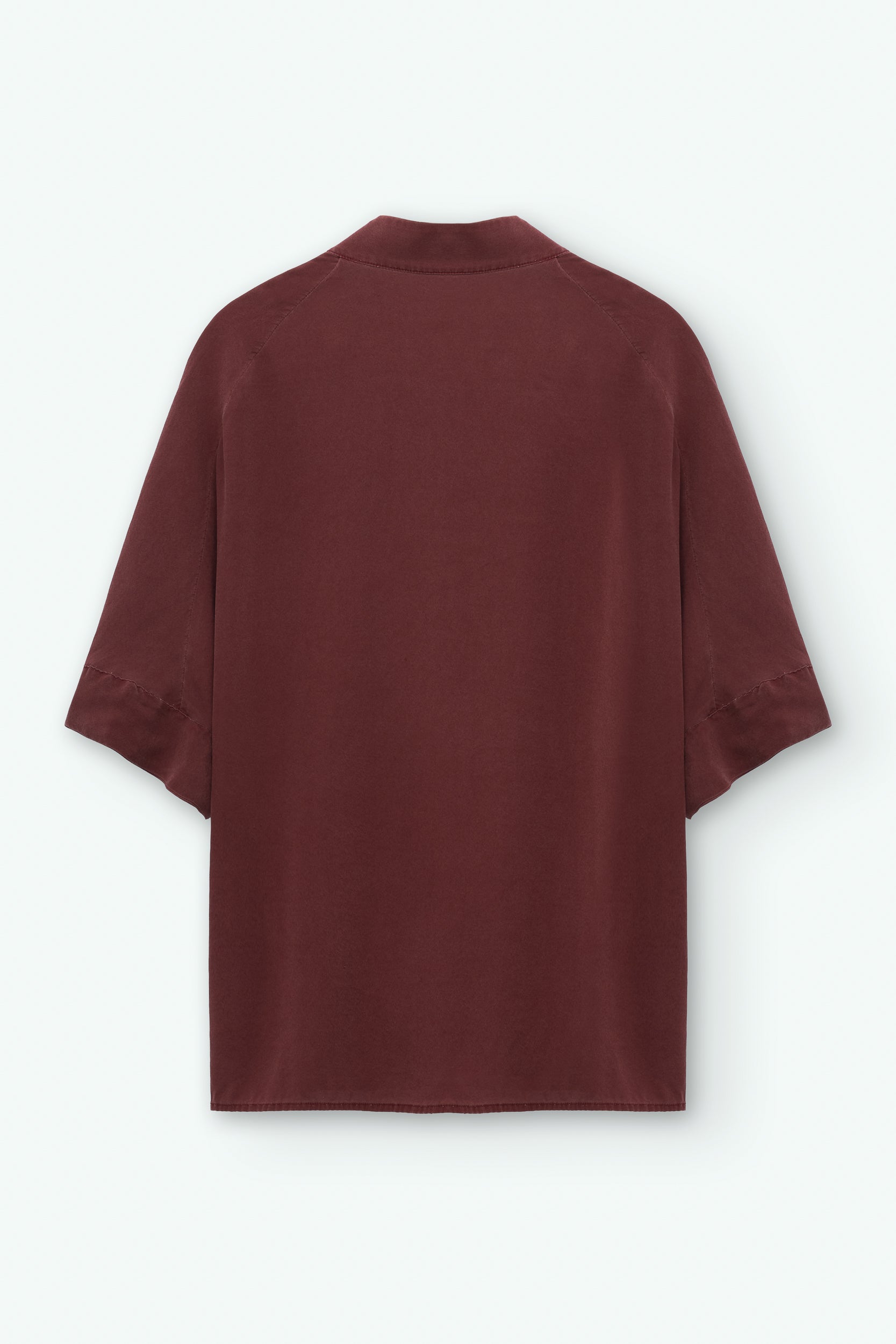 Blusa de seda con cuello mao