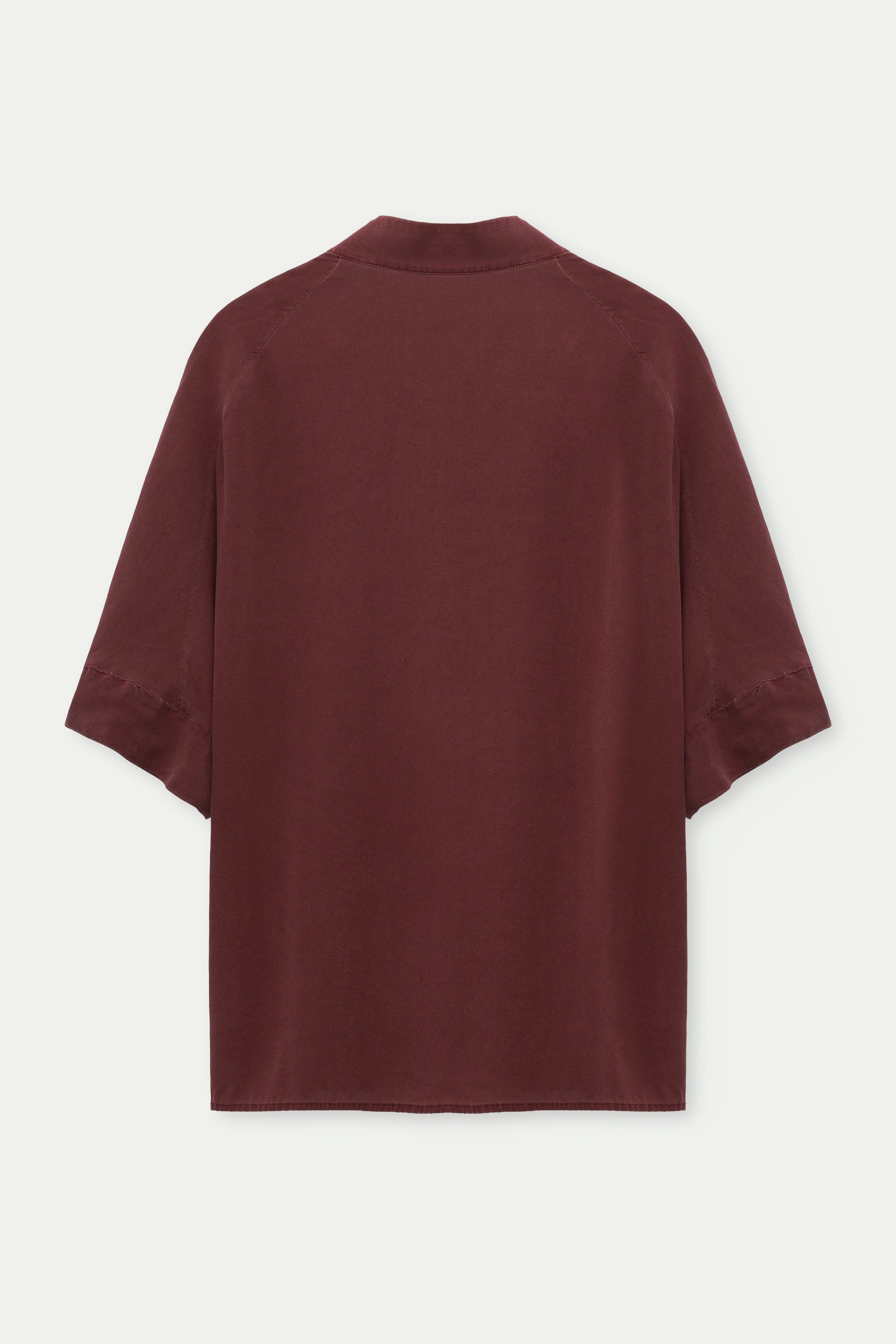 Blusa de seda con cuello mao