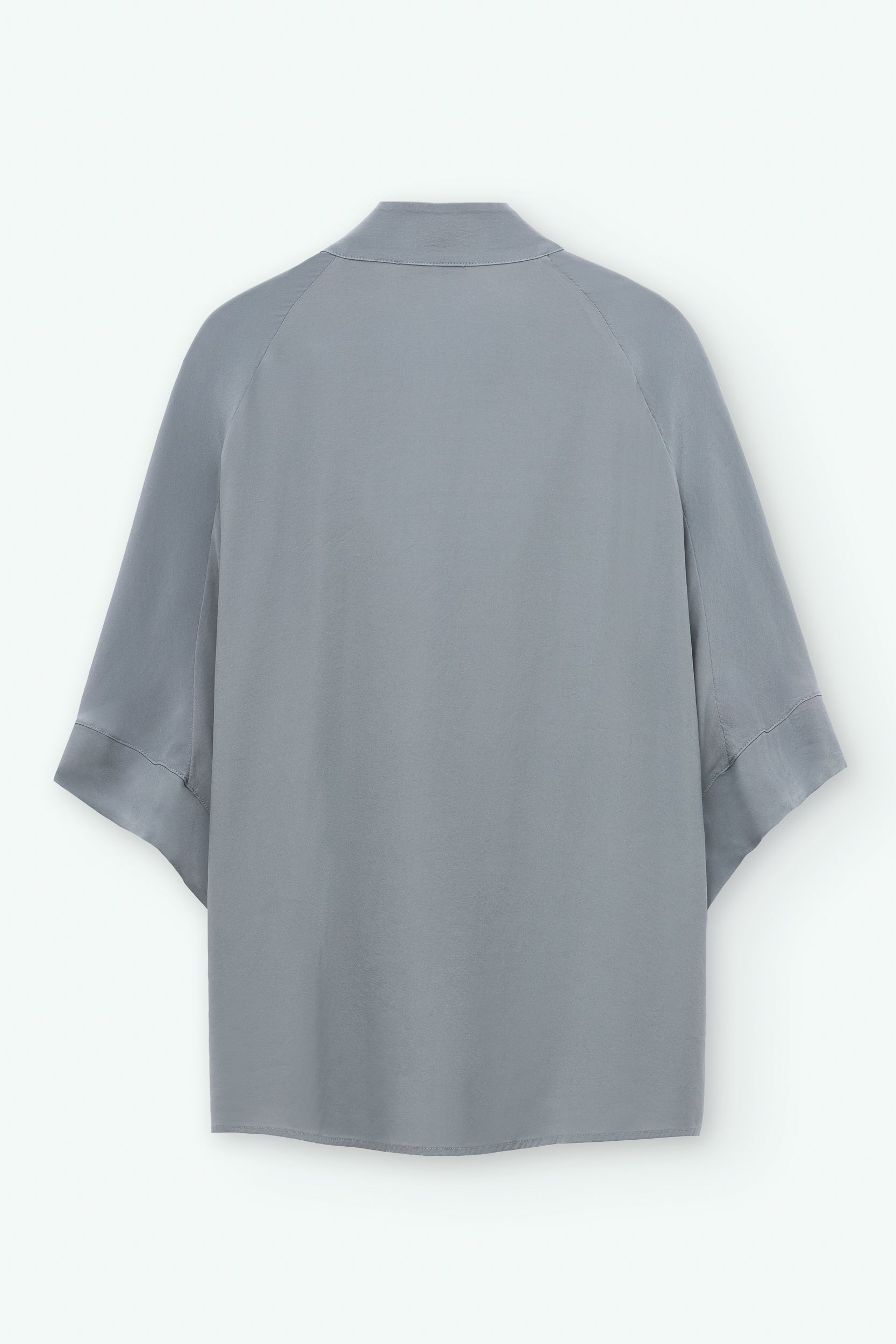 Blusa de seda con cuello mao