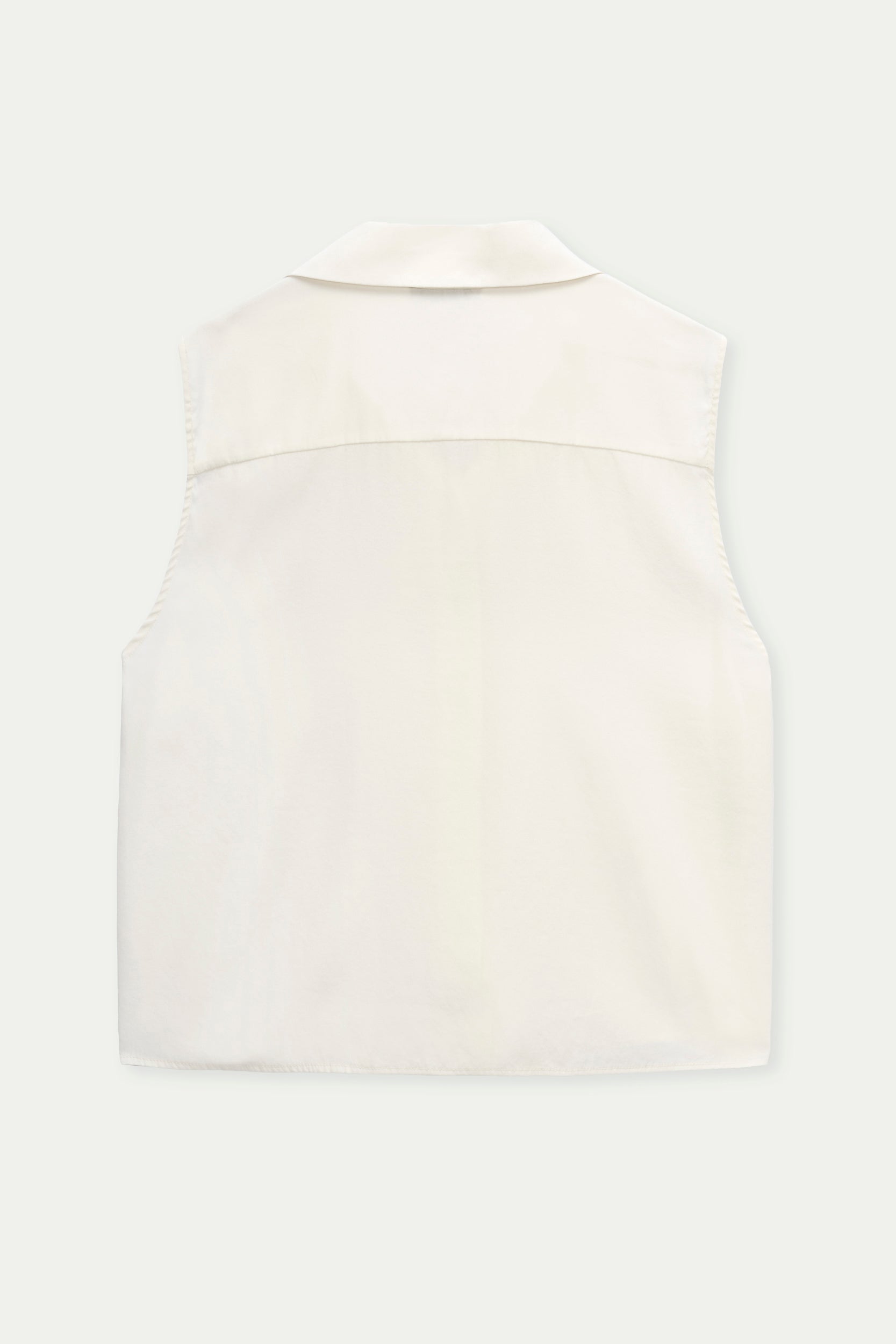 Natural silk sleeveless shirt