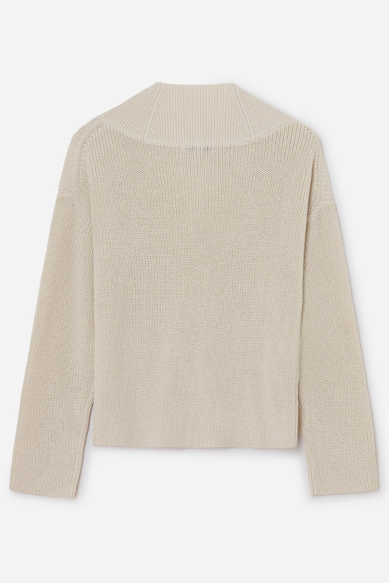 Ultralight Pearl-Stitch Cotton Sweater