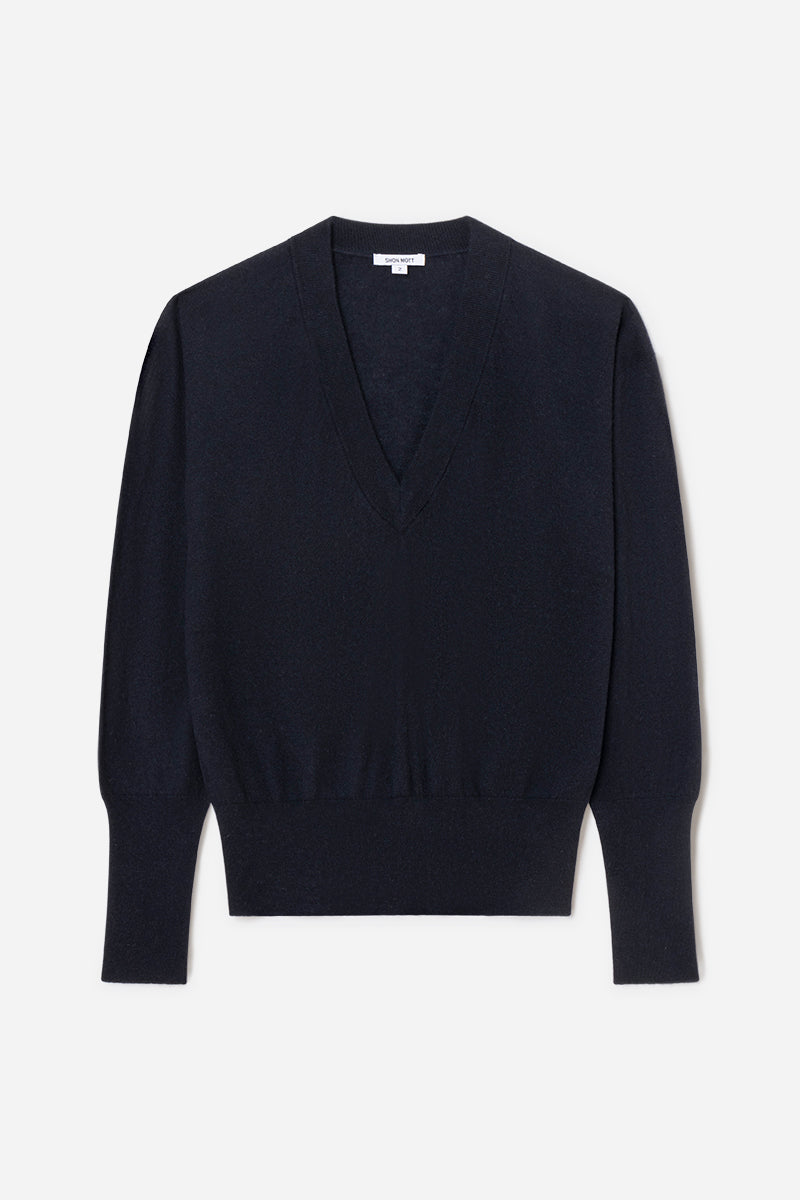 Jersey de cashmere con escote V