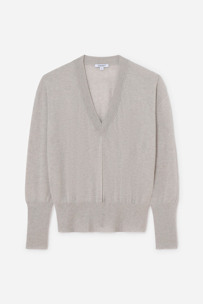 Jersey de cashmere con escote V