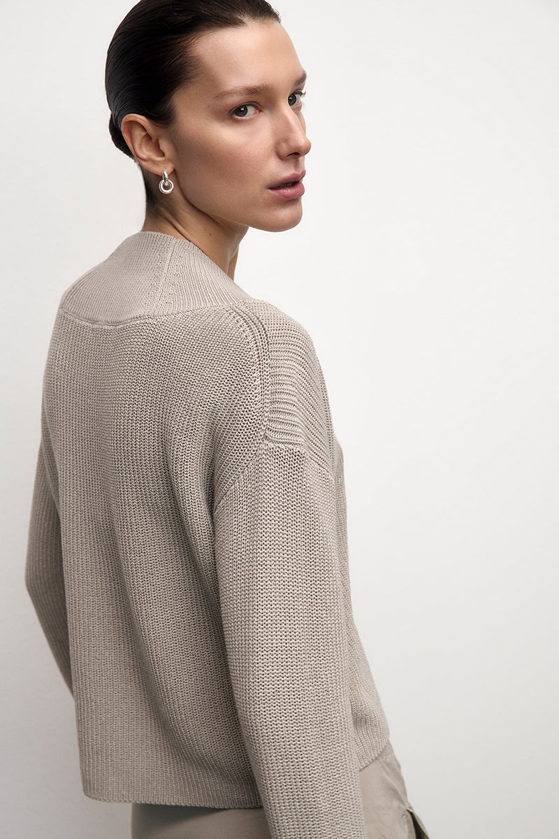 Jersey de algodón ultraligero en tejido perlado