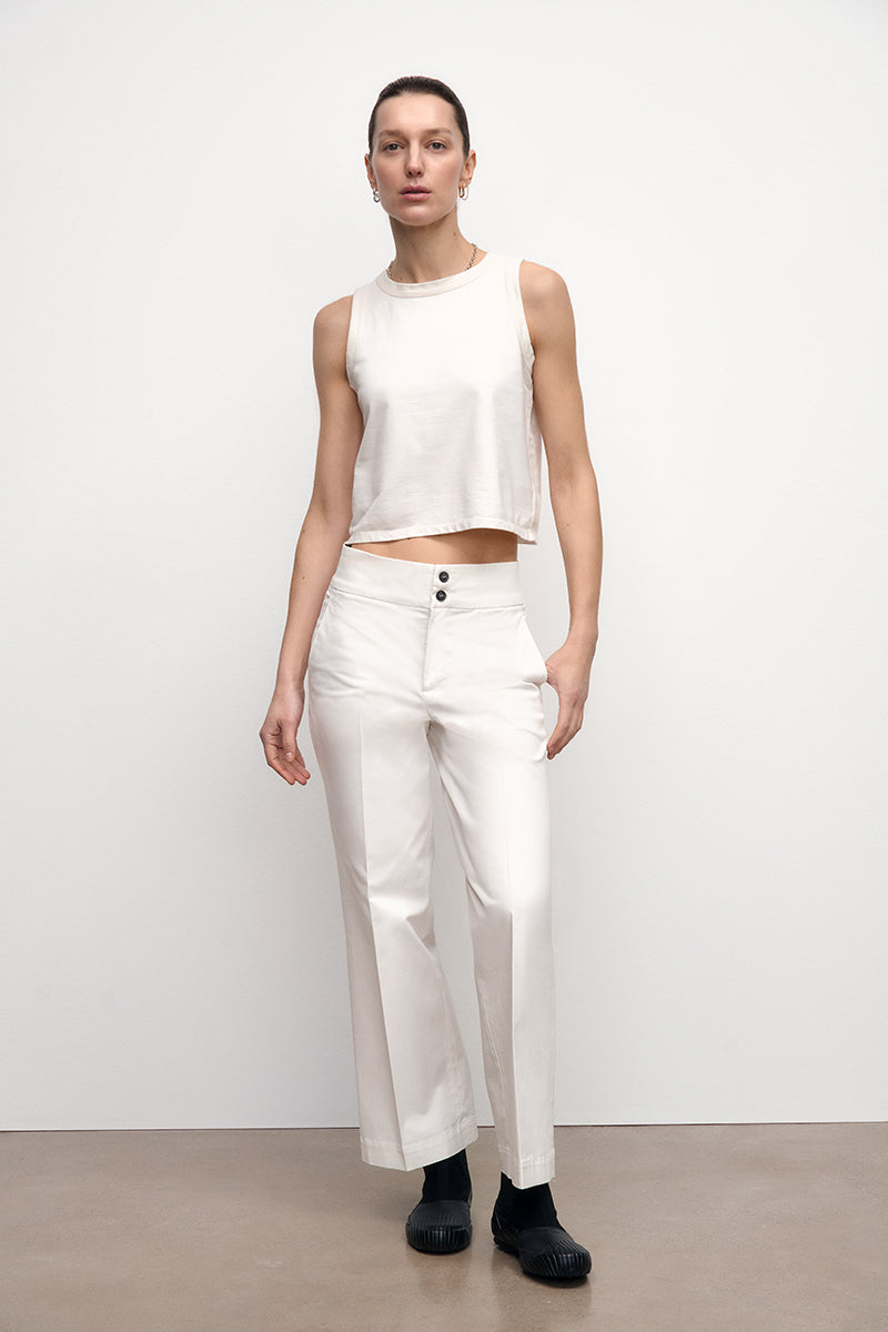 Straight-Leg Cotton Pants