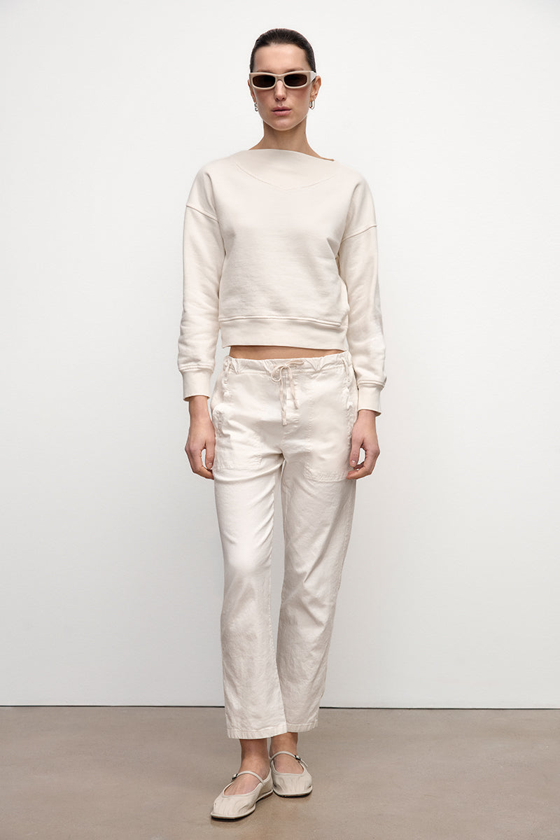 Oval-Neck Sweatshirt