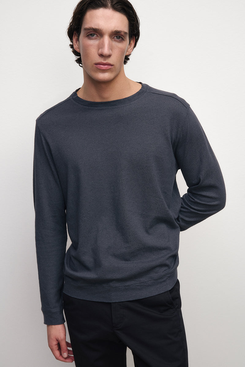 Camiseta de lino manga larga