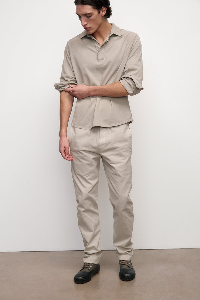 Long-Sleeve Cotton Polo