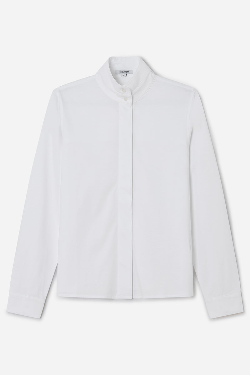 Shirt with mandarin collar