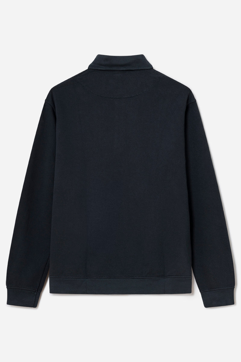 Sweatshirt with polo neck