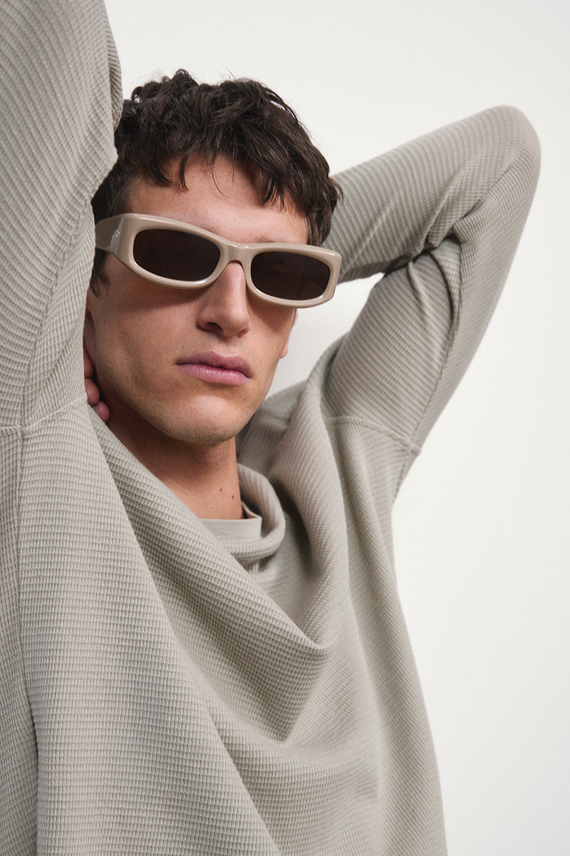 Camiseta de algodón tejida en nido de abeja