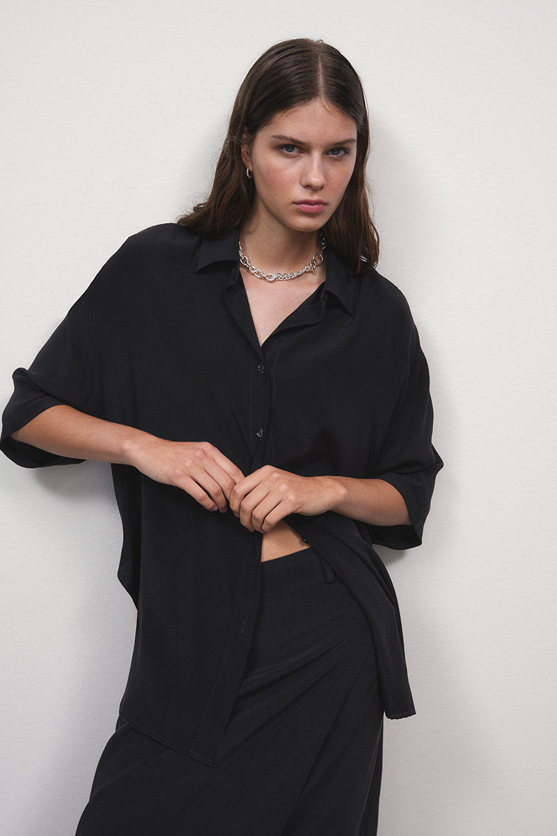 Oversized Silk Shirt
