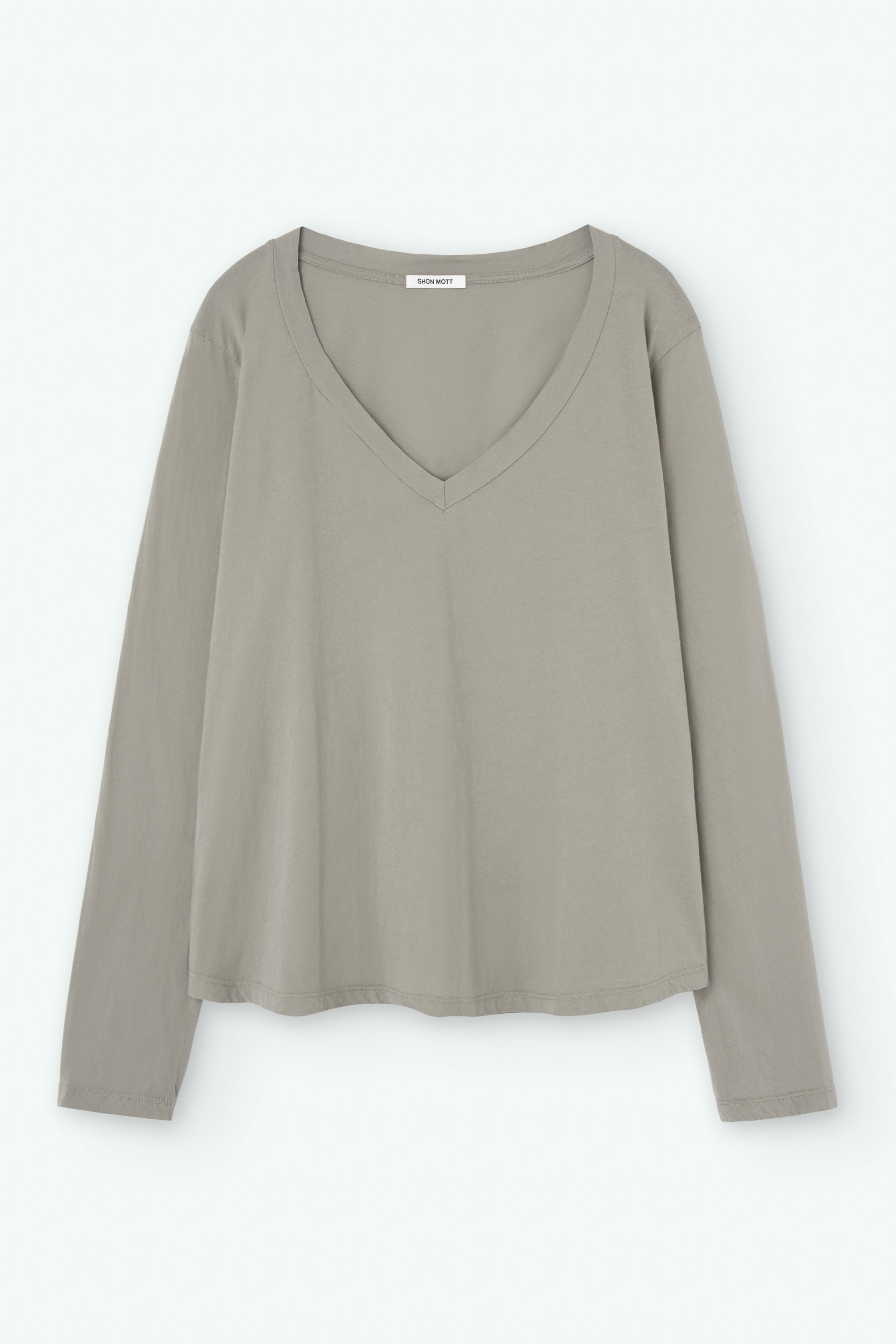 Camiseta de algodón con cuello V