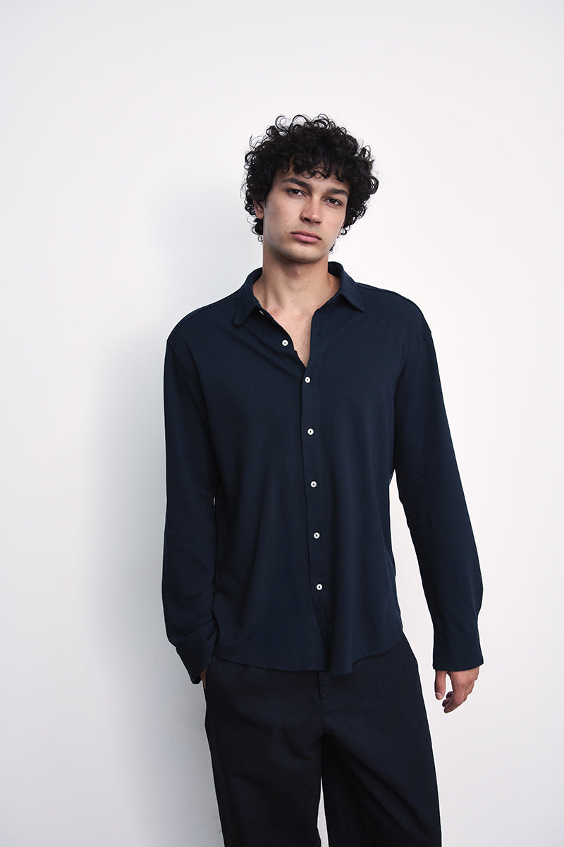 Camisa de piqué de algodón