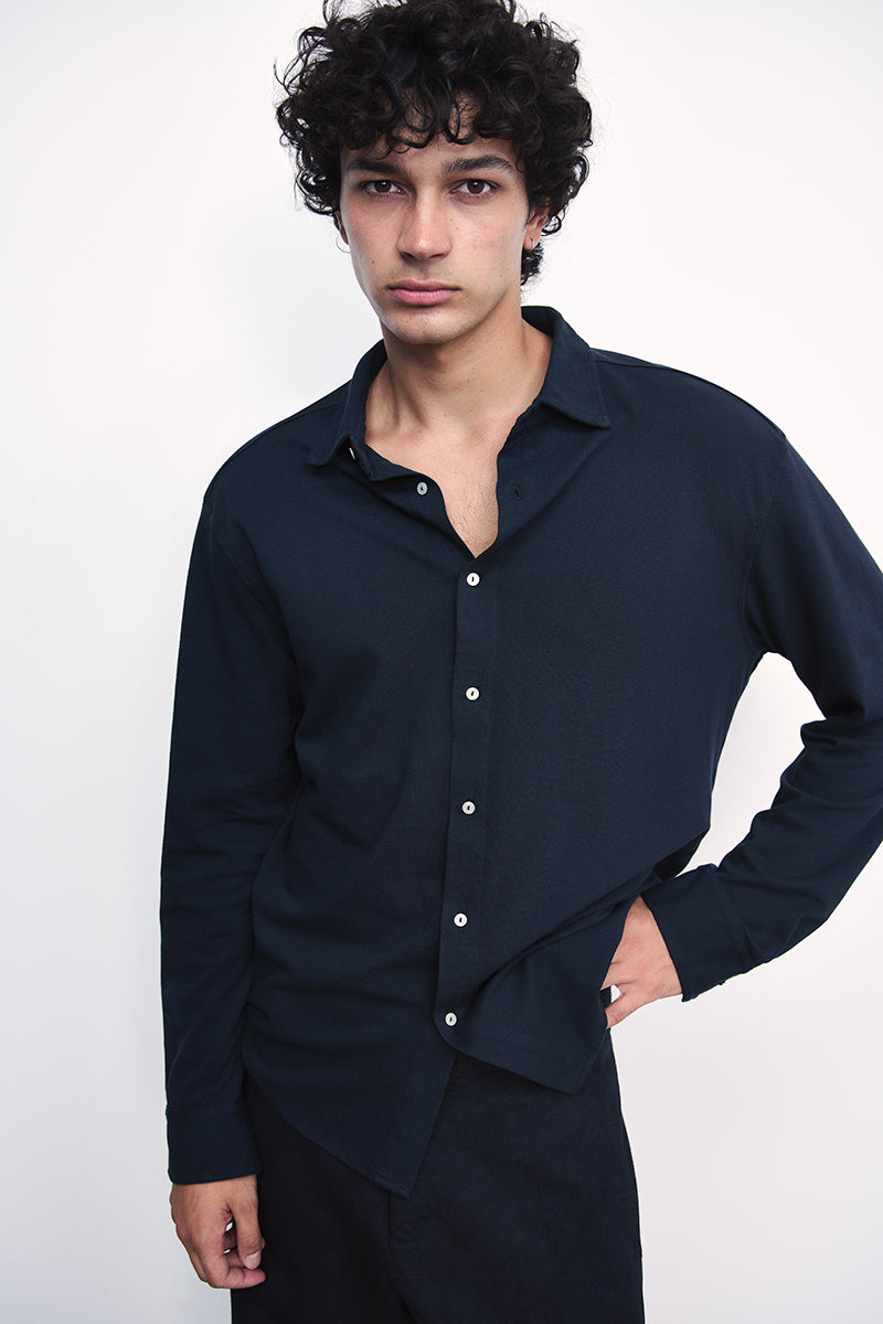 Camisa de piqué de algodón