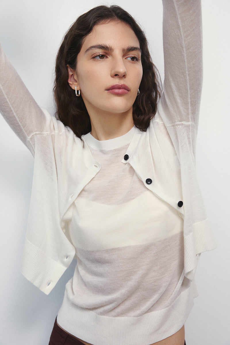 Cashmere air cardigan