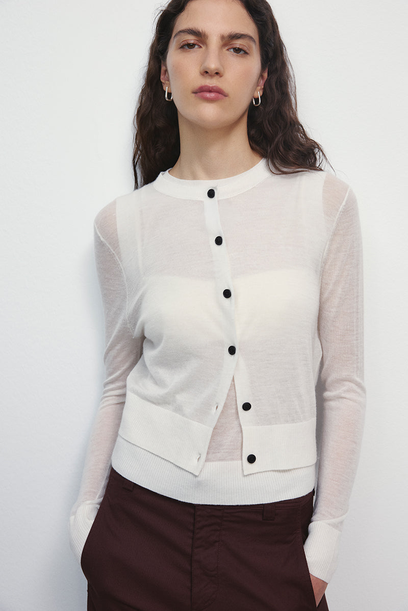 Cashmere air cardigan