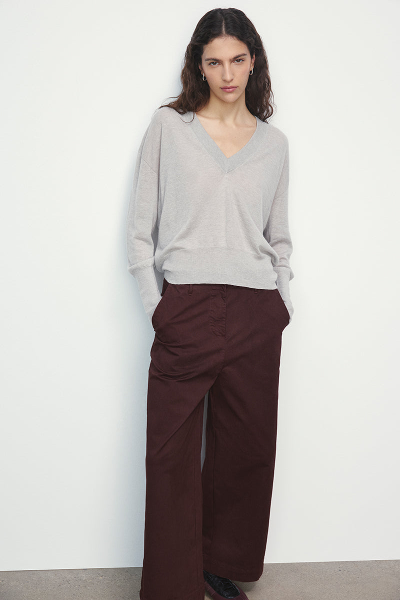 Jersey de cashmere con escote V