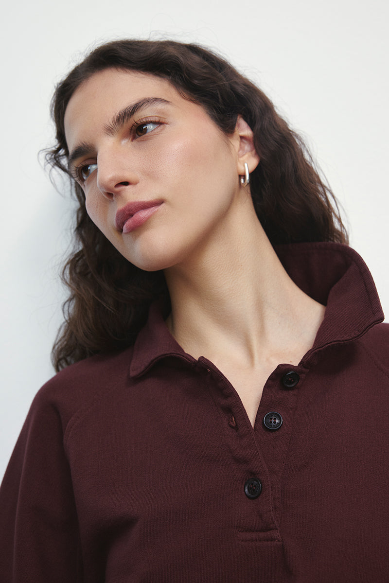 Sudadera con cuello polo