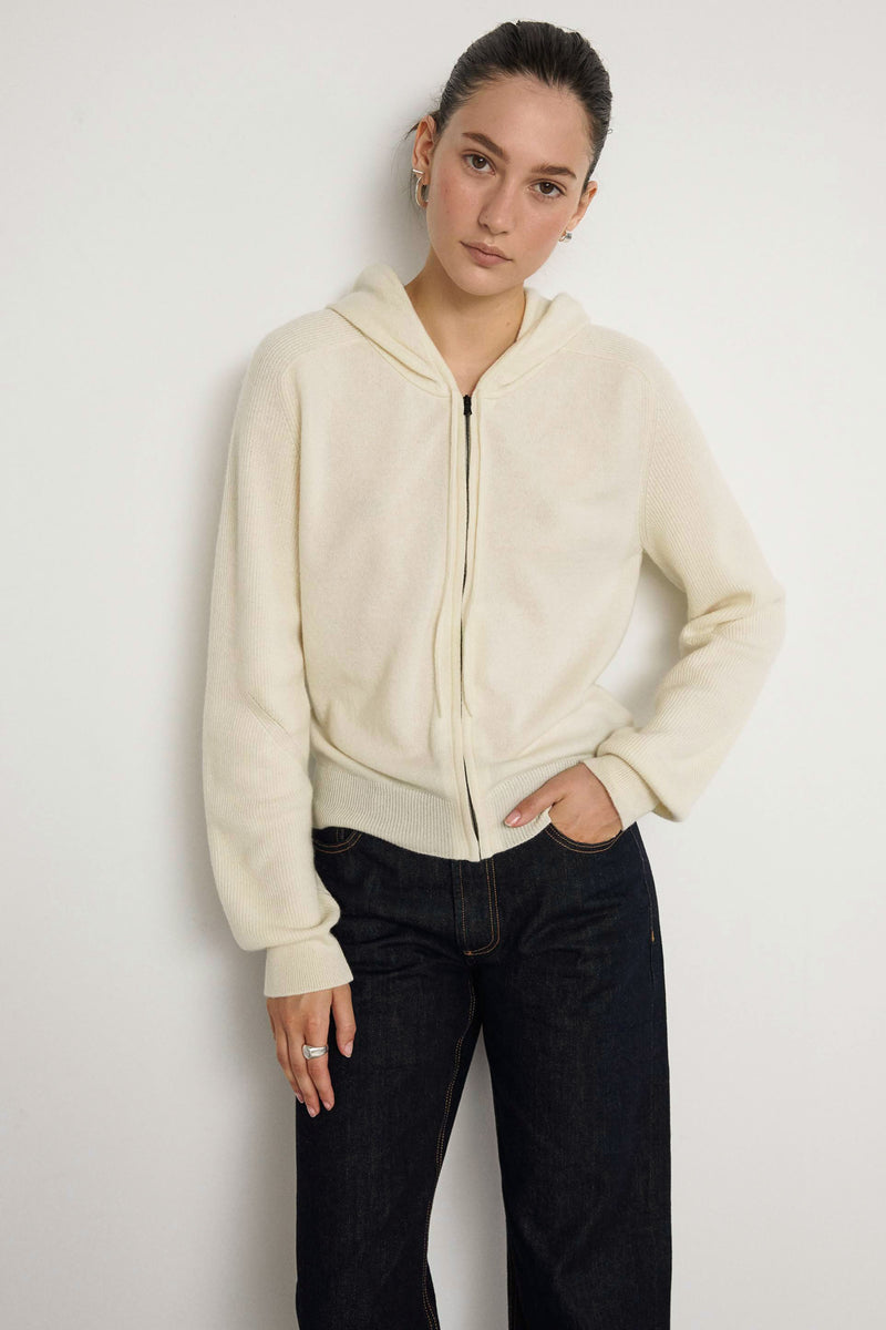 Hoodie de cashmere 100% - Black  - 100% Cashmere