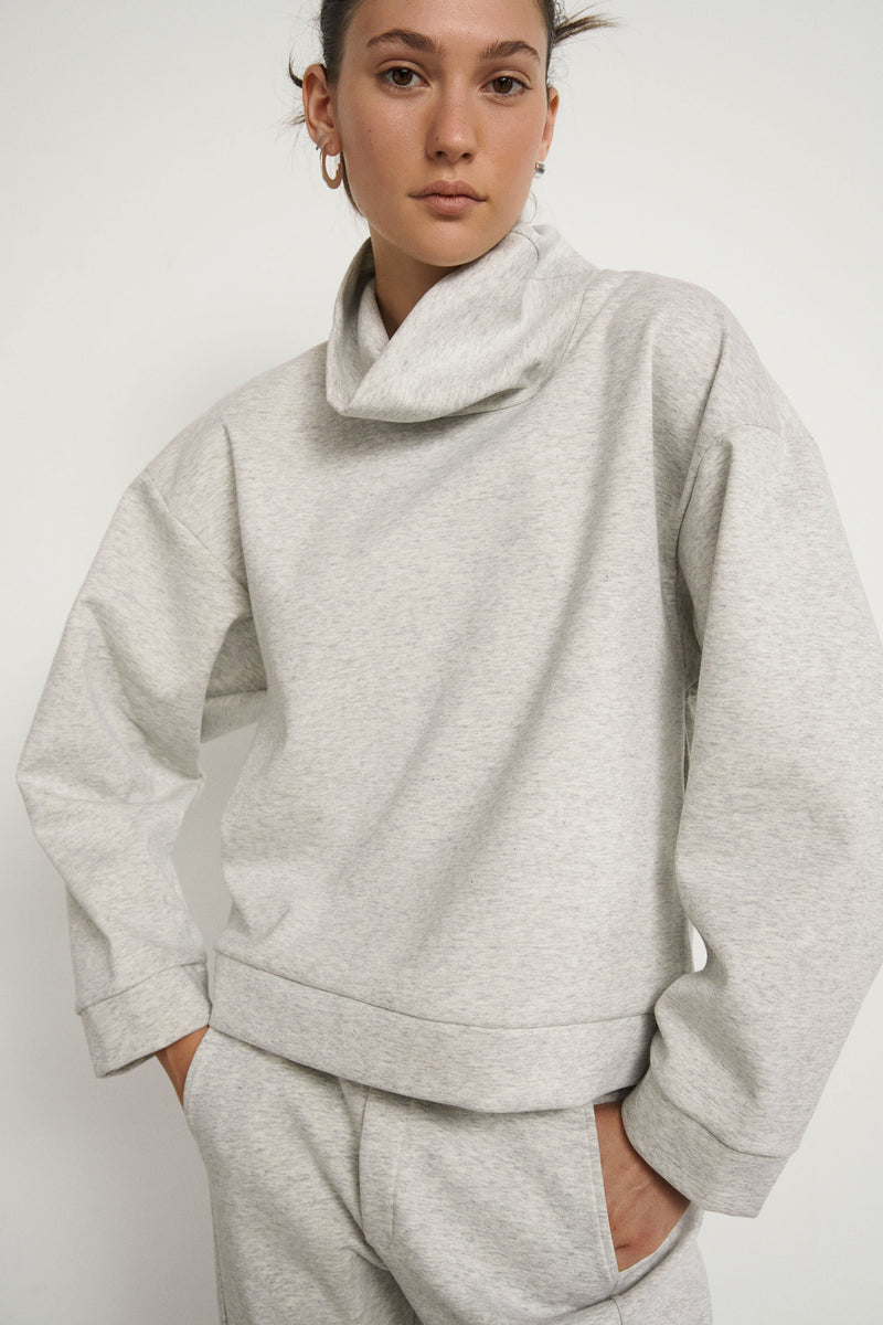 Fleece turtleneck sweater - Grey VX