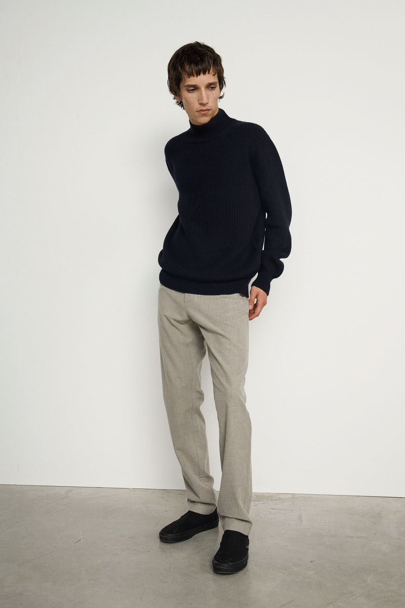 Casual/Smart flannel pants - Black
