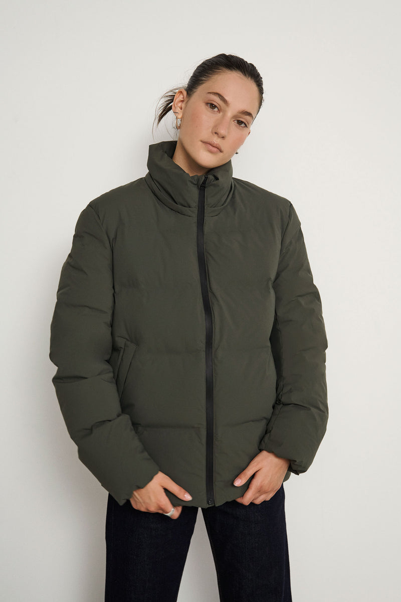 Chaqueta acolchada con interior de pluma - Hunt Green  - 100% Nylon 100% Pluma natural