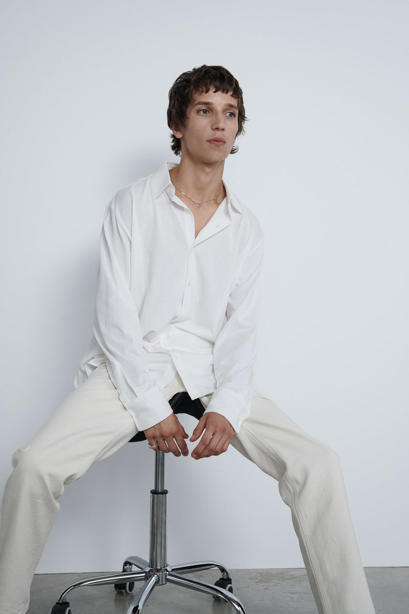 Camisa de algodón - Pale Blue  - 100% Algodón