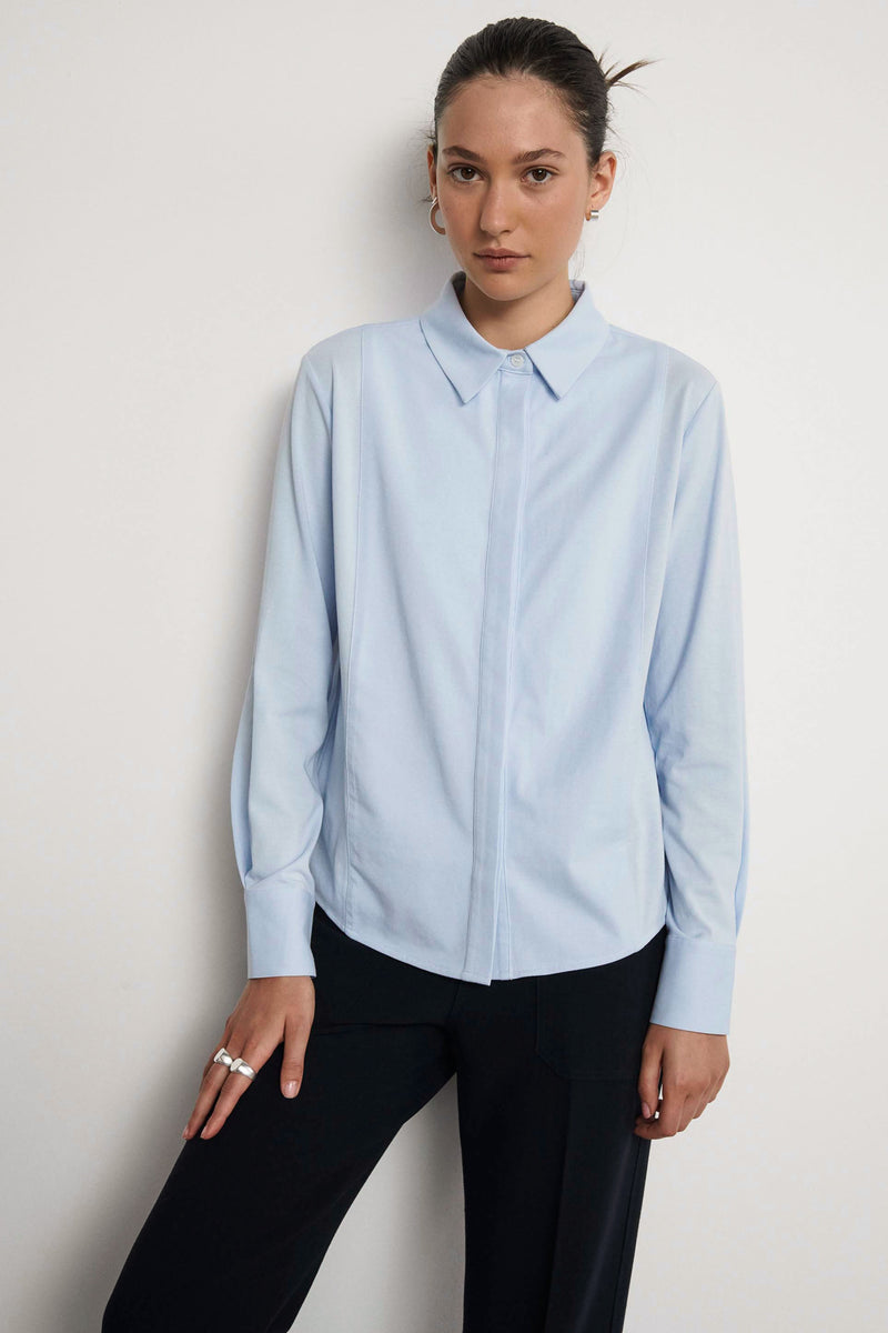 Camisa de algodón - Pale Blue  - 100% Algodón
