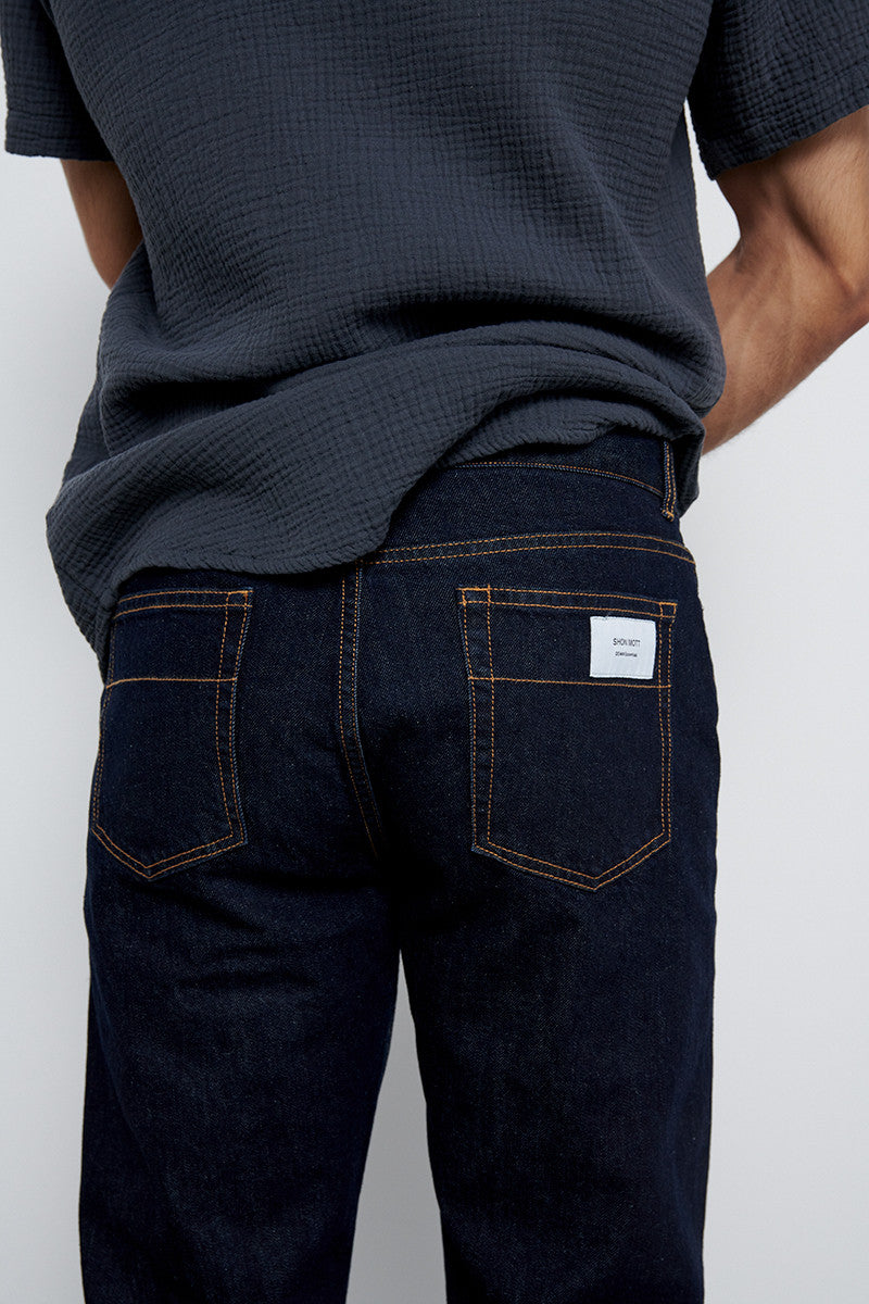 Cotton indigo jeans - Indigo