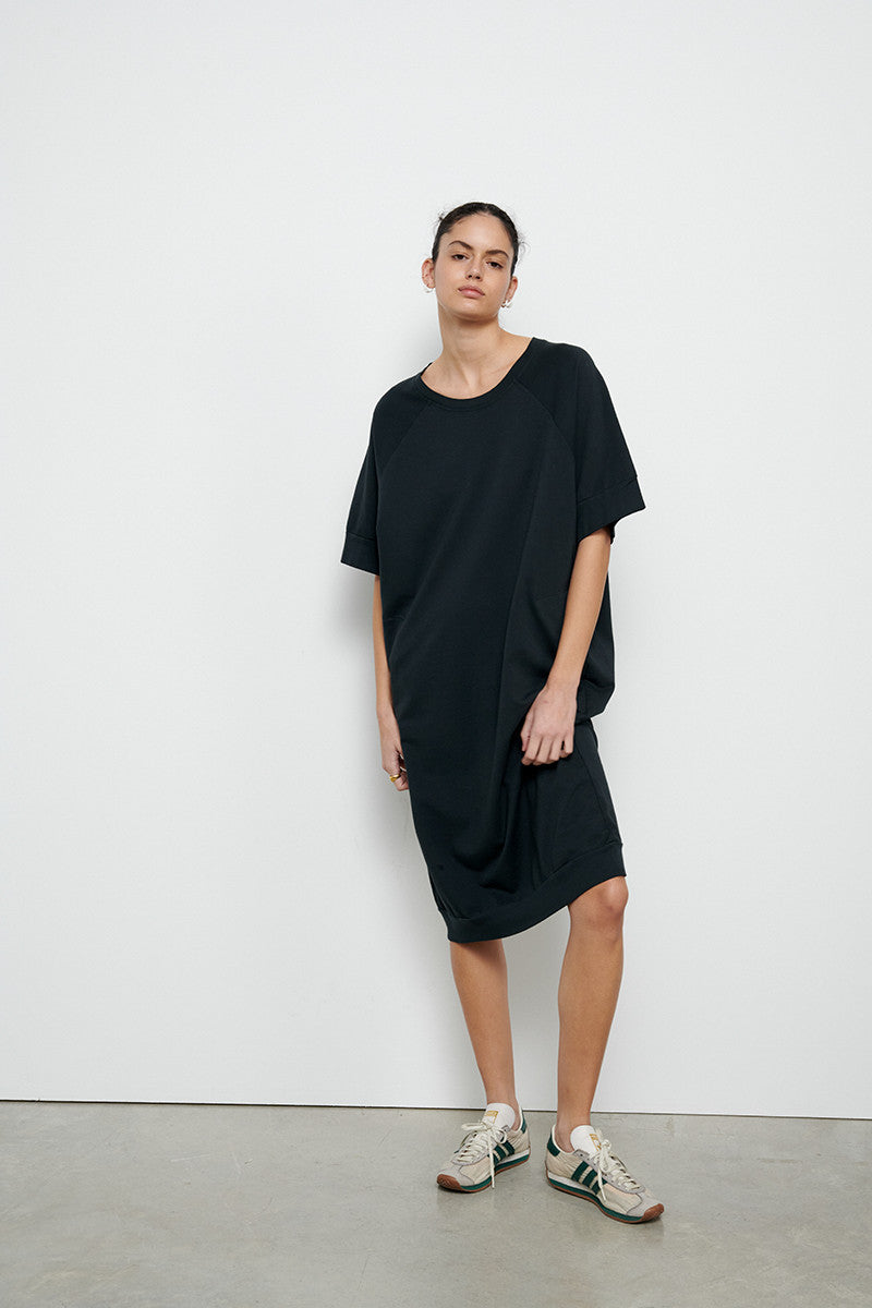 Vestido de felpa de algodón - Sand Grey  - 100% Cotton