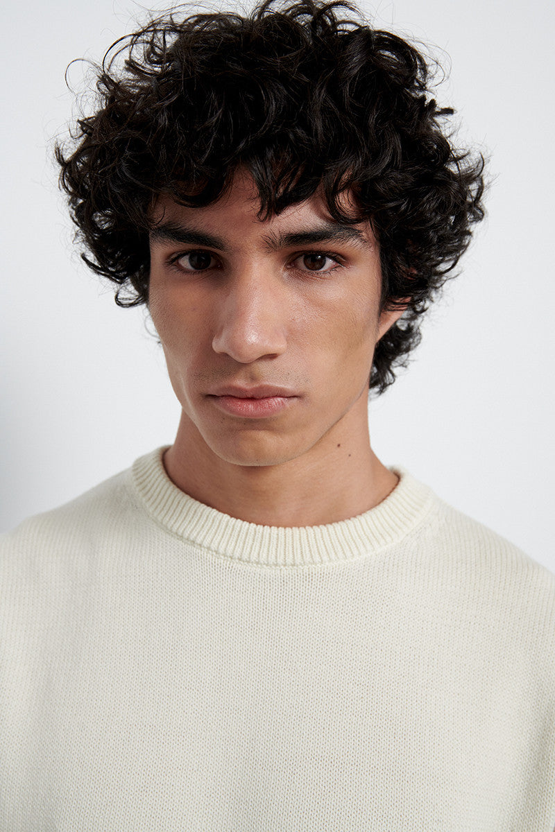 Chaleco de punto - Ecru  - 100% Cotton