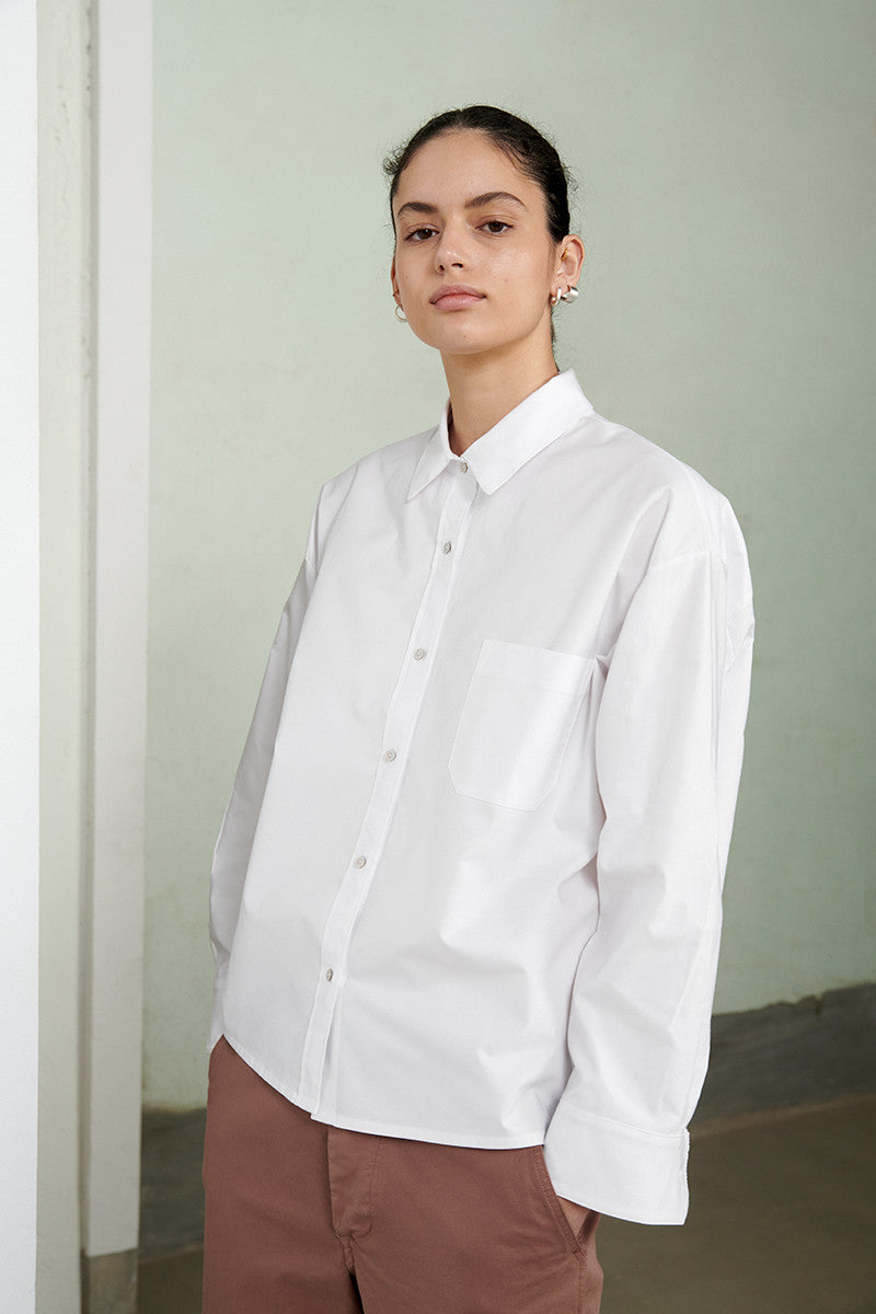Oxford cotton shirt - White