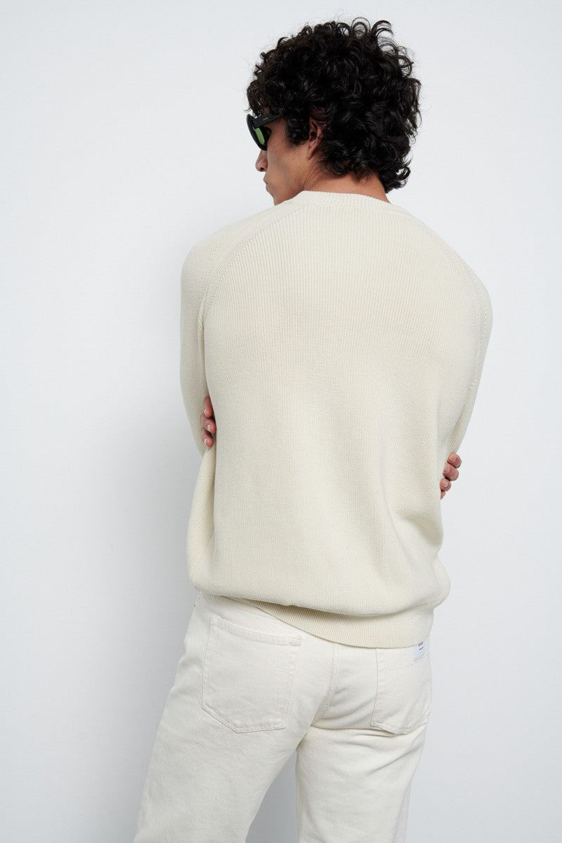 Jersey de algodón con manga ranglan - Deep Blue