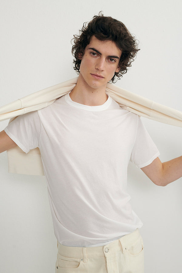 Round Neck Cotton Tshirt - White