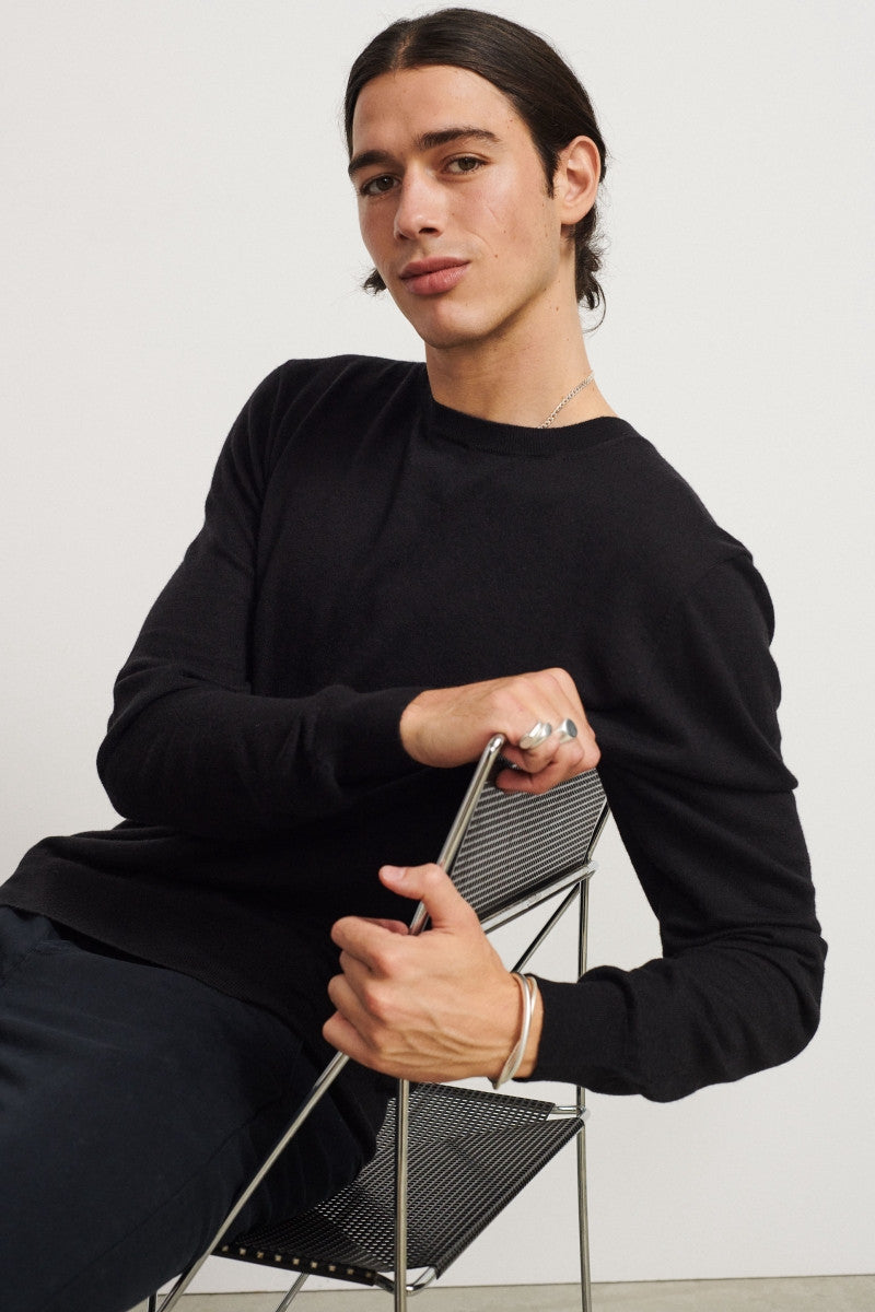 Cashmere light sweater - Blue Nero