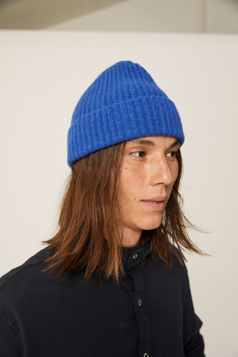 Cashmere hat - Deep Blue