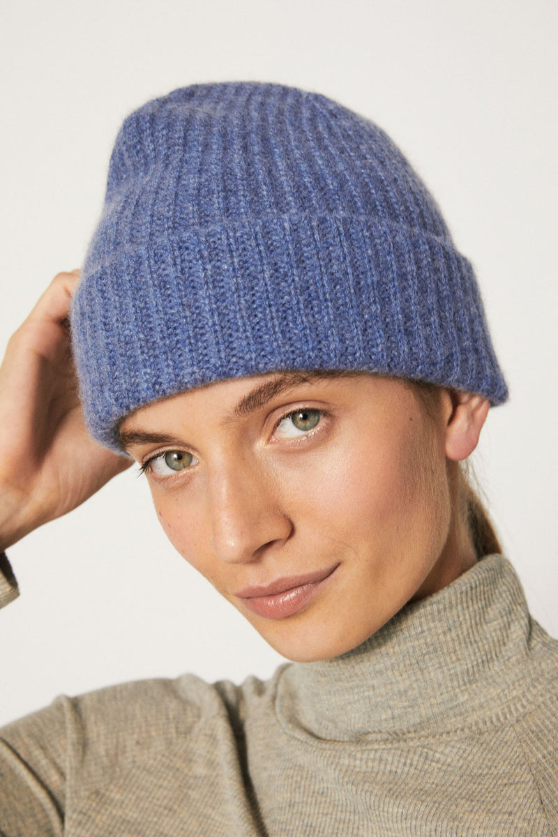 Cashmere hat - Deep Blue