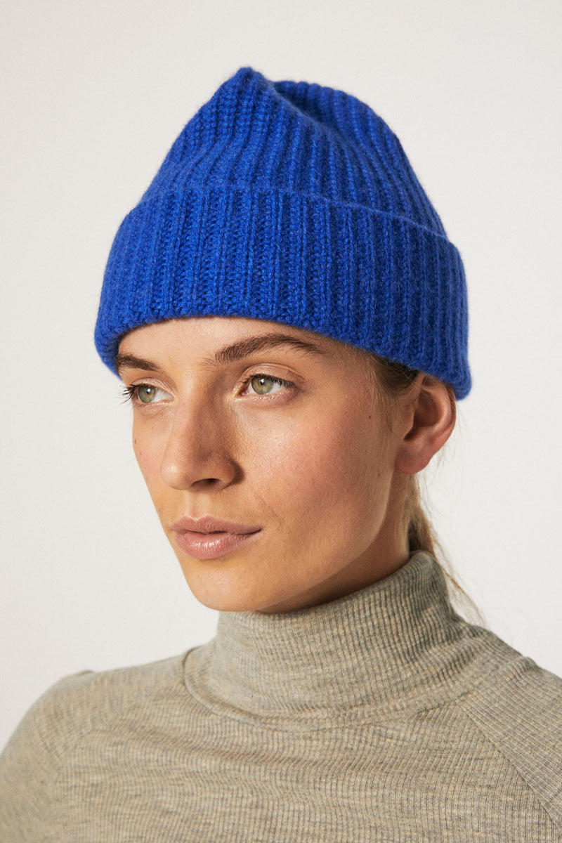 Cashmere hat - Deep Blue