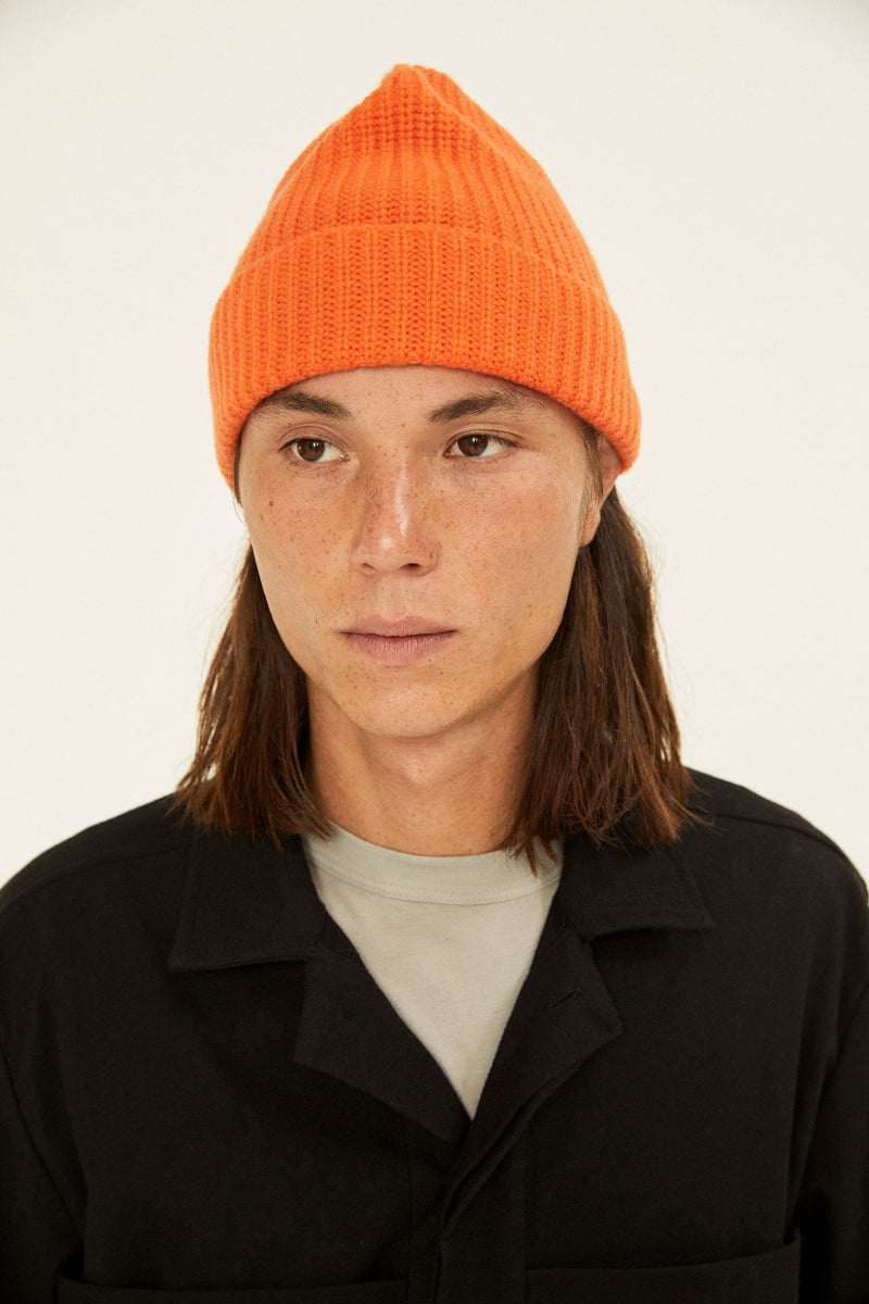 Gorro de cashmere - Orange  - 100% Cashmere