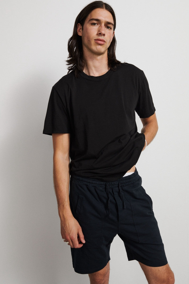 Shorts de felpa de algodón - Black