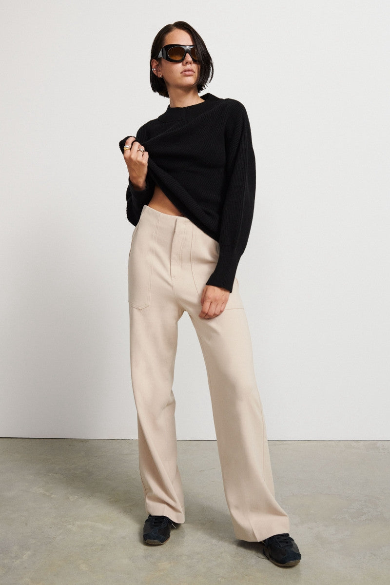 High waisted trousers - Deep Blue